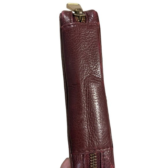 FOSSIL Long Live Vintage Leather Maroon Clutch Wallet‎ - Picture 6 of 9
